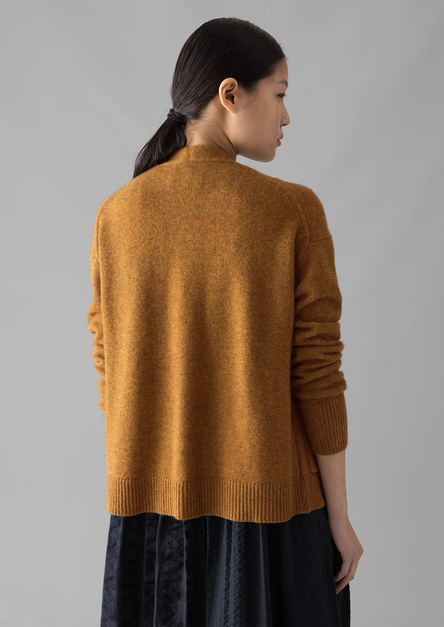 Ffion Wool Cashmere Boxy Cardigan | Turmeric sold by TOAST product image thumbnail 4