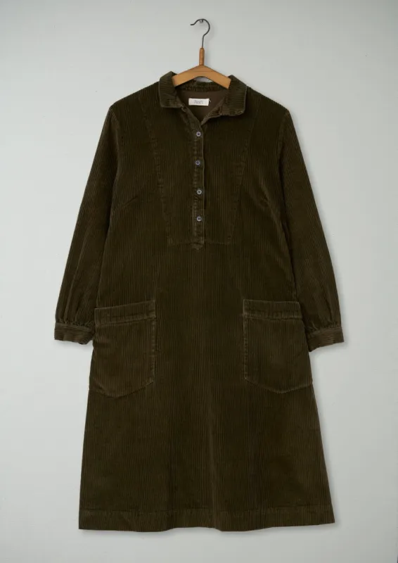 Reworn Cord Tunic Dress Size 10 (556) | Brown sold by TOAST