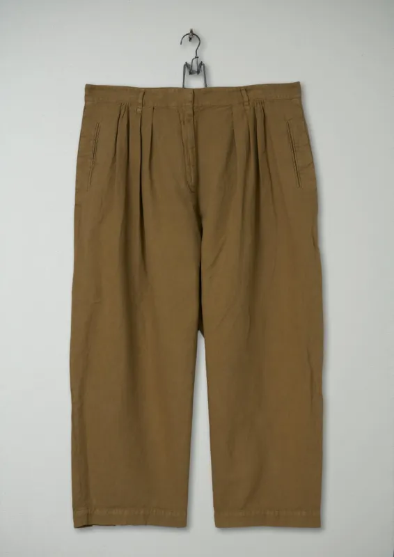 Reworn Cotton Linen Cropped Trousers Size 18 (372) | Maple sold by TOAST