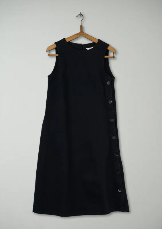 Reworn Side Placket Dress Size 6 (607) | Black sold by TOAST