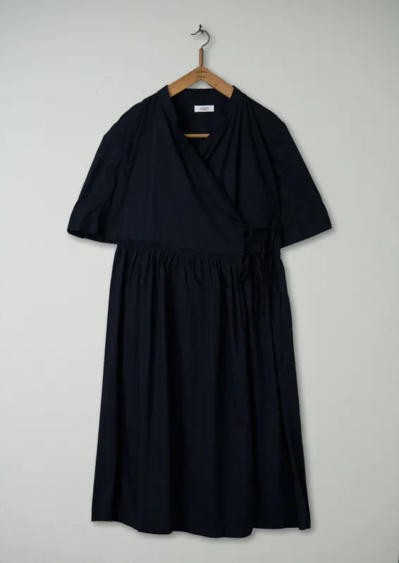 Reworn Cotton Voile Dress Size 14 (539) | Navy sold by TOAST
