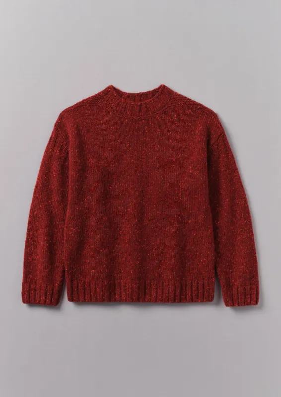 Finn Donegal Wool Sweater | Red Granite sold by TOAST