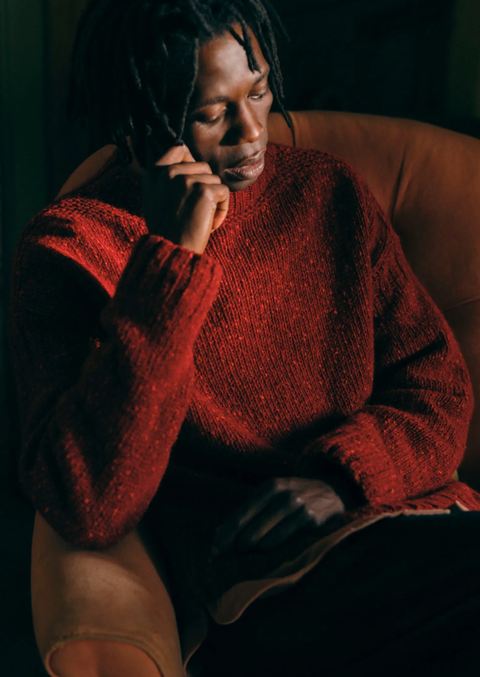 Finn Donegal Wool Sweater | Red Granite sold by TOAST product image thumbnail 2