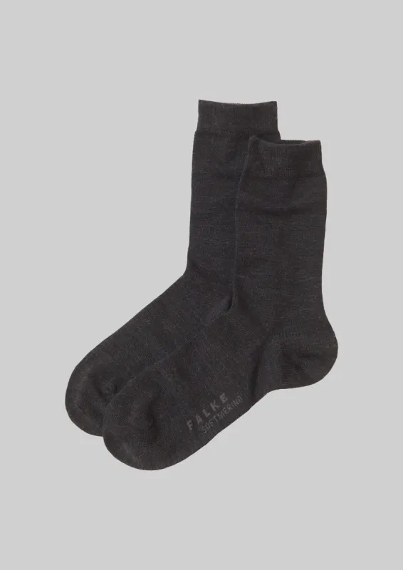 Falke Soft Merino Socks | Anthracite Melange sold by TOAST
