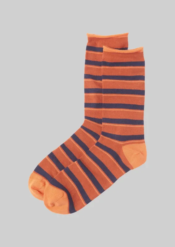 Stripe Cotton Cashmere Socks | Ginger sold by TOAST