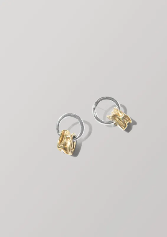 Emma Aitchison Drip Earrings | Silver/Brass sold by TOAST