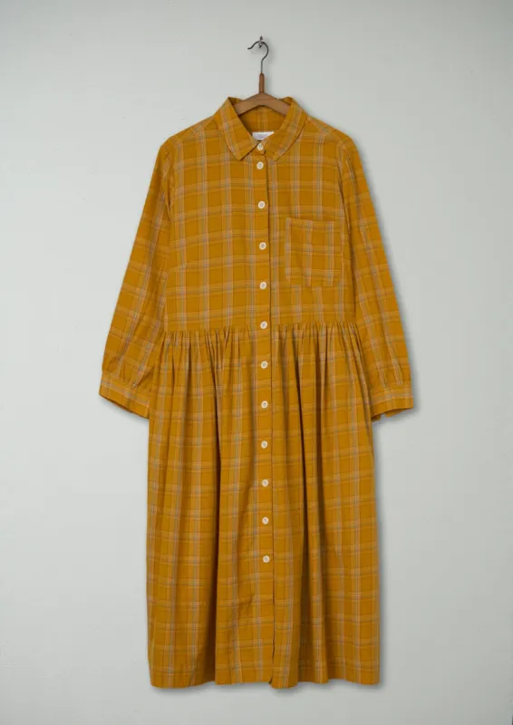 Reworn Cotton Check Dress Size 18 (593) | Ochre sold by TOAST