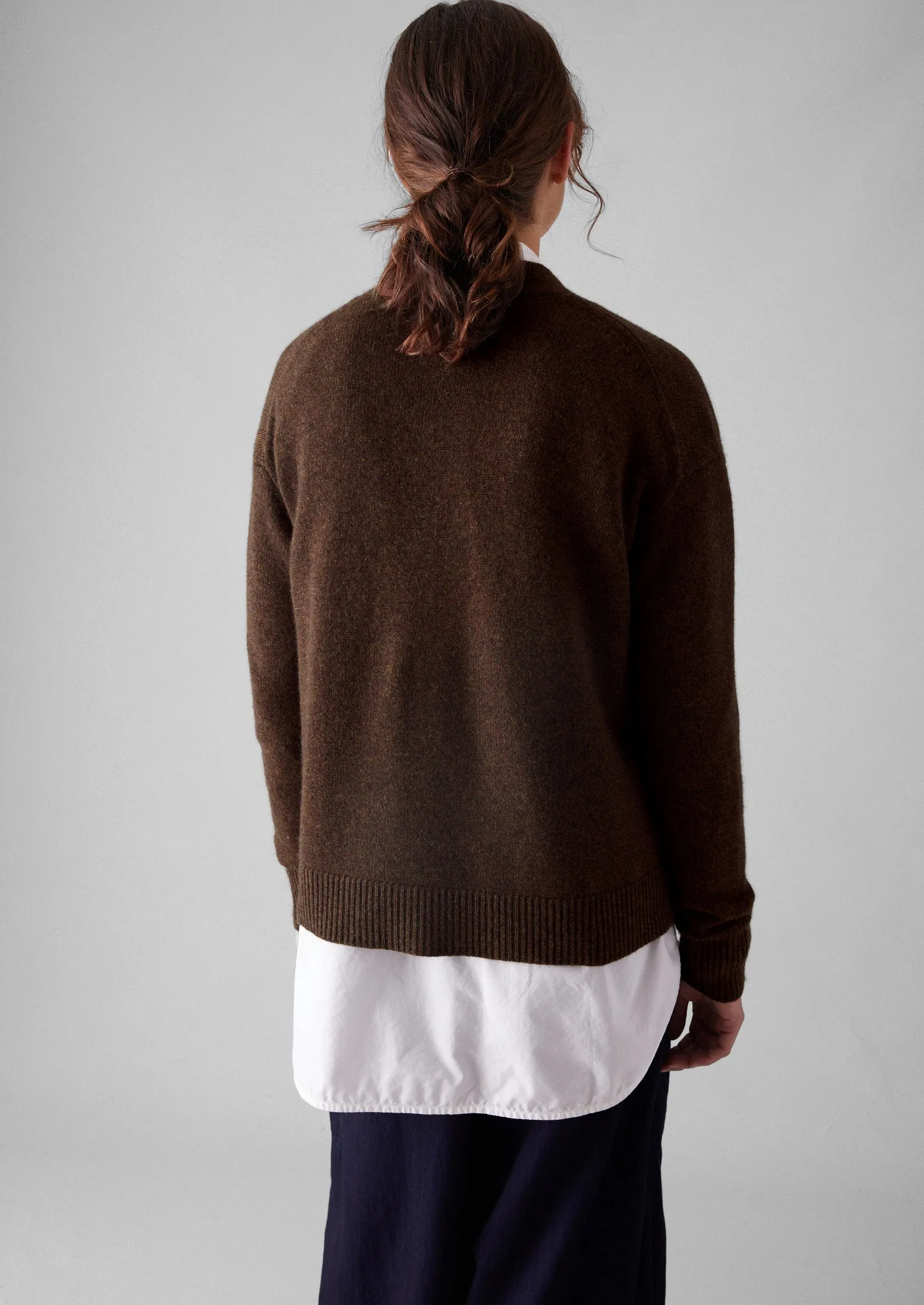 Ffion Wool Cashmere Boxy Cardigan | Pecan sold by TOAST product image thumbnail 5