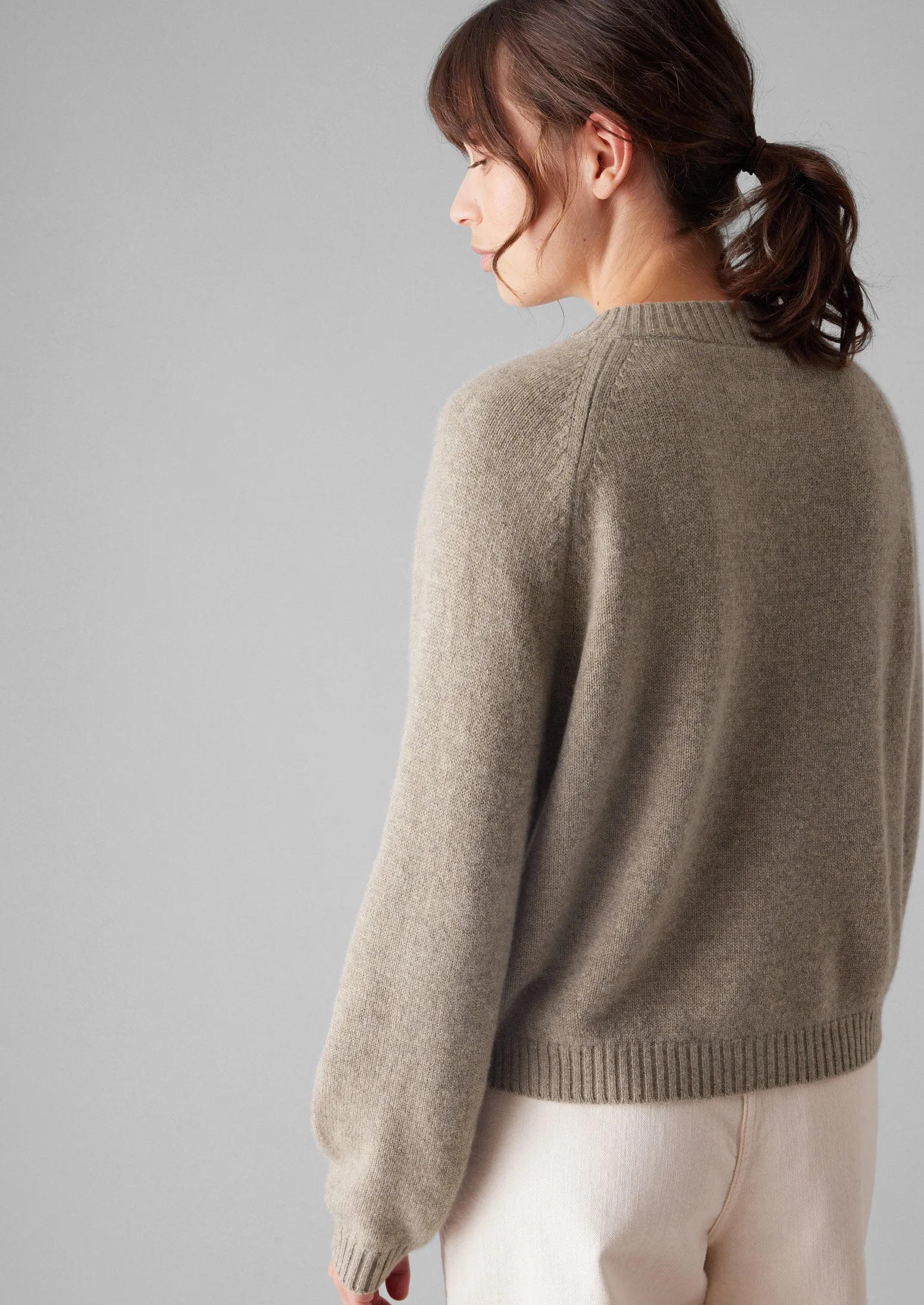 Eden Wool Cashmere Raglan Cardigan | Linseed sold by TOAST product image thumbnail 4