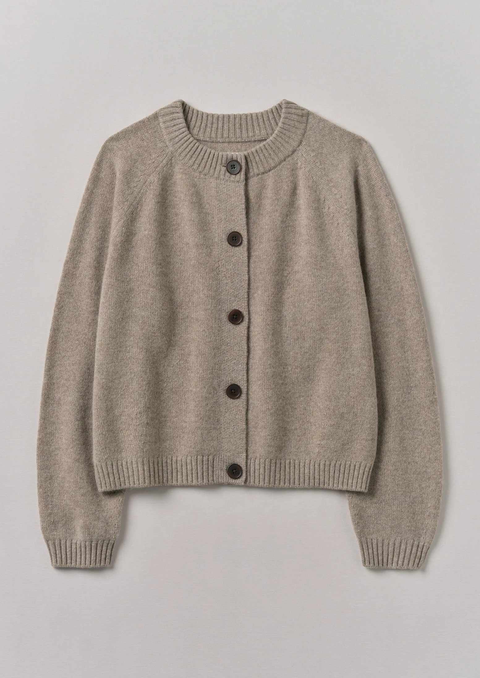 Eden Wool Cashmere Raglan Cardigan | Linseed sold by TOAST