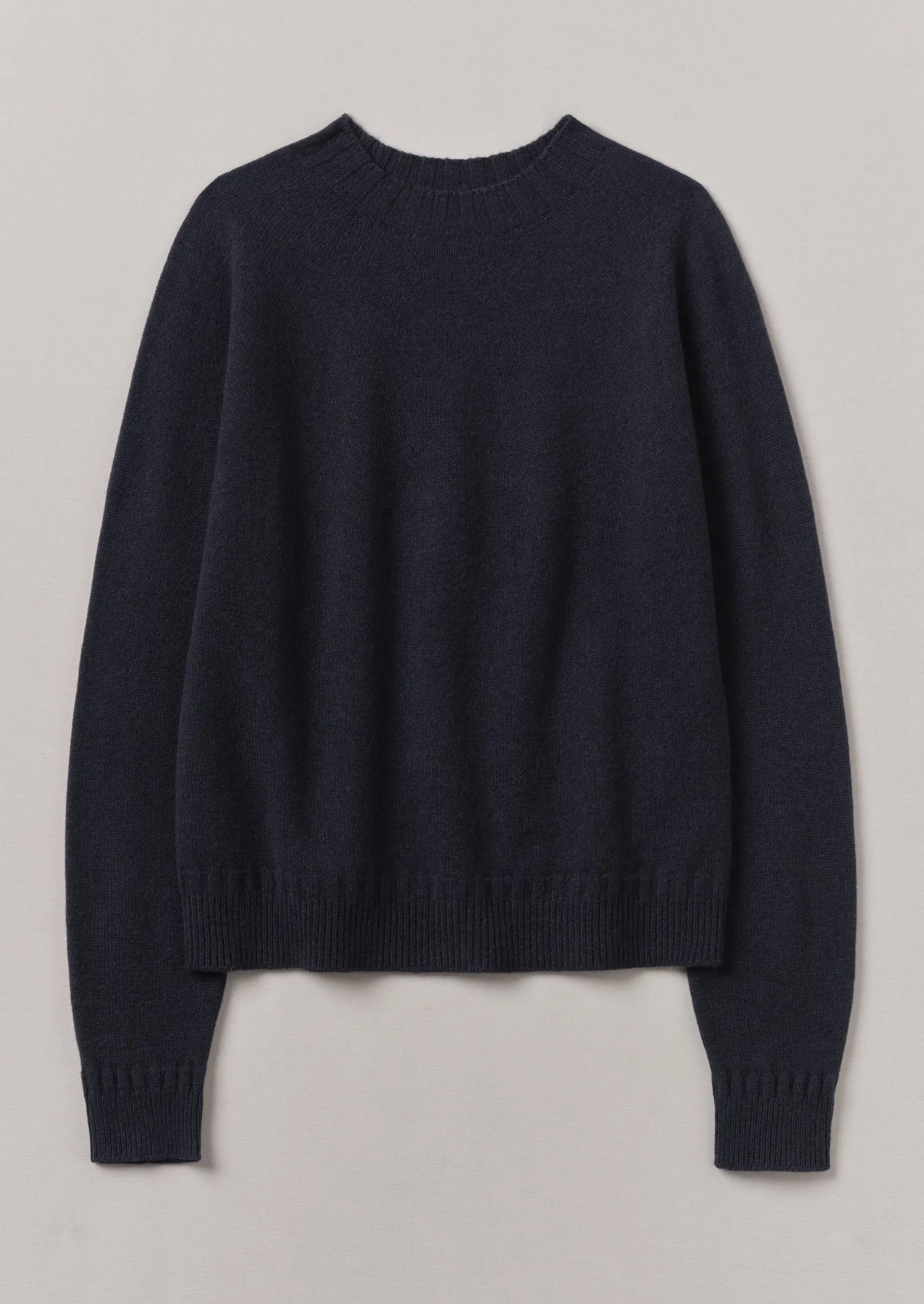 Wool Cashmere Crew Neck Sweater | Dark Navy sold by TOAST