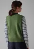 V-Neck Marled Wool Cotton Tank | Leaf Green/Forest sold by TOAST