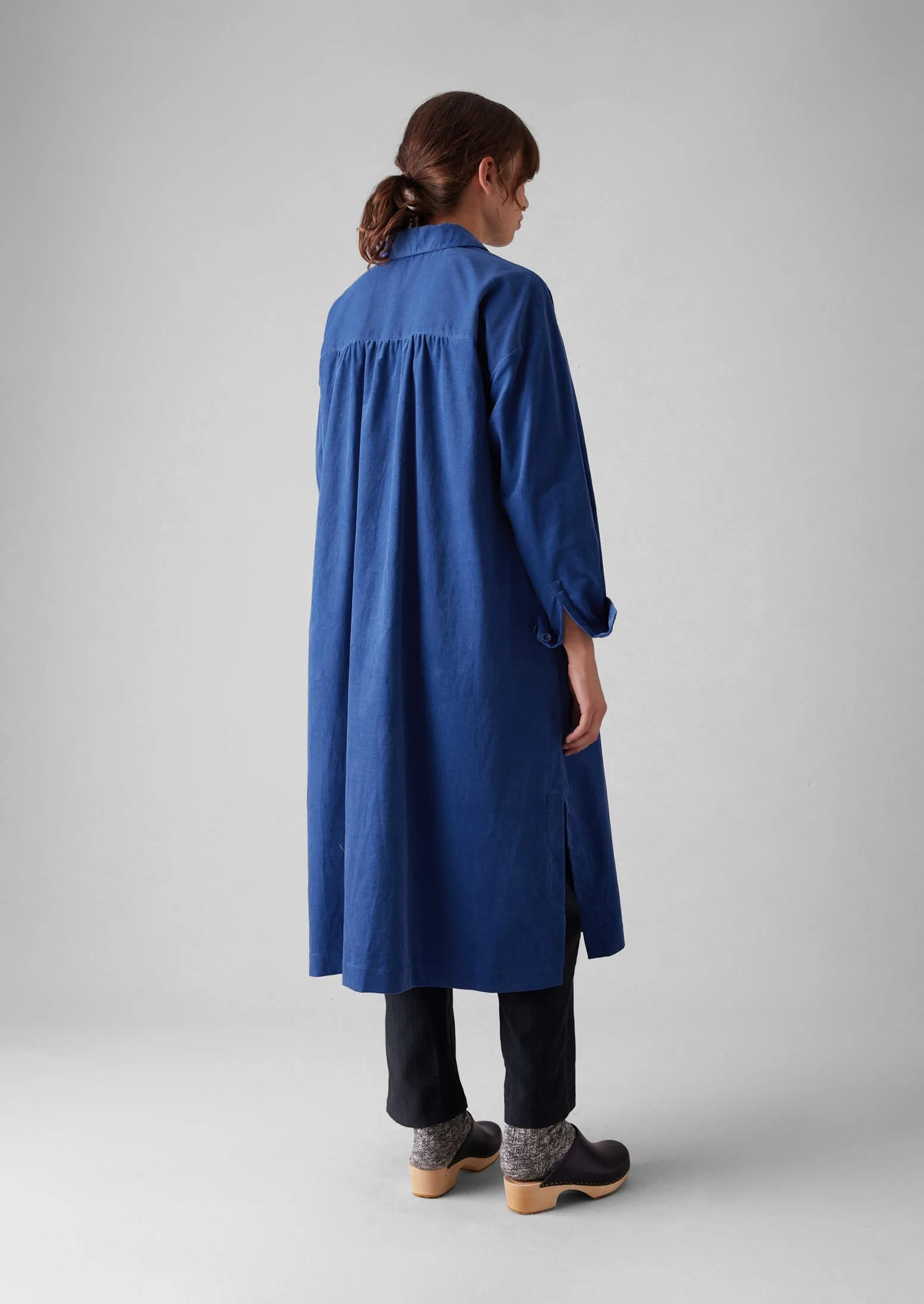 Organic Needlecord Shirt Dress | French Blue sold by TOAST product image thumbnail 5