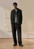 Bill Stripe Wool Cotton Trousers | Dark Indigo sold by TOAST