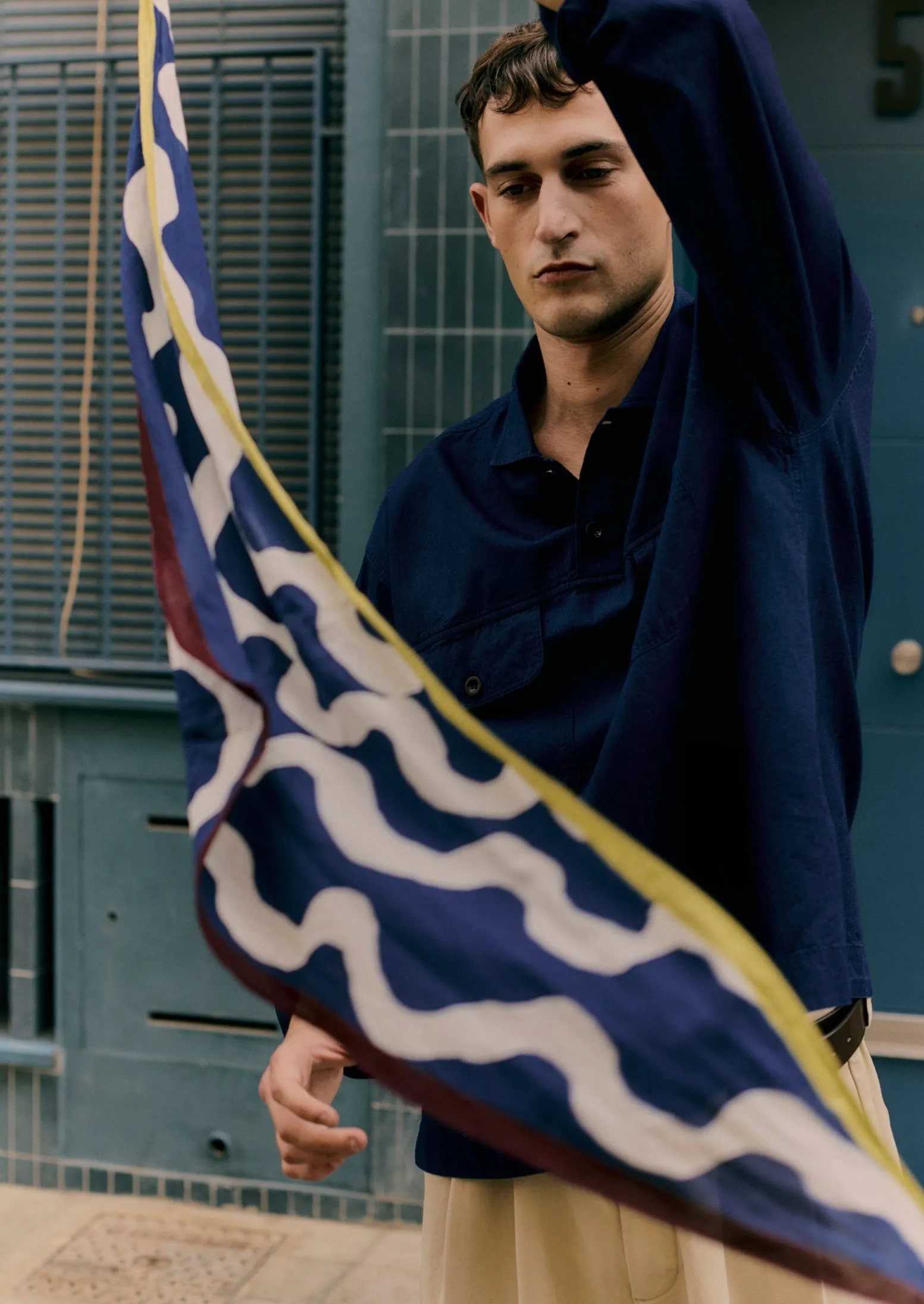 Pullover Workwear Shirt | Indigo sold by TOAST product image thumbnail 4