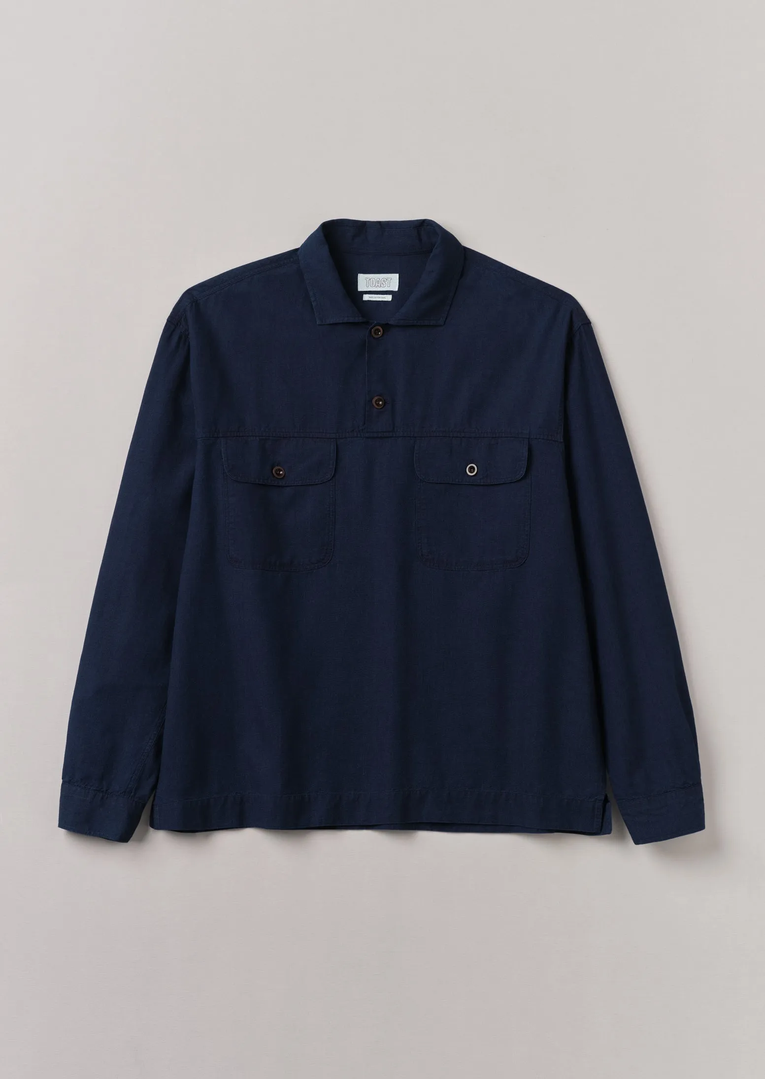 Pullover Workwear Shirt | Indigo sold by TOAST