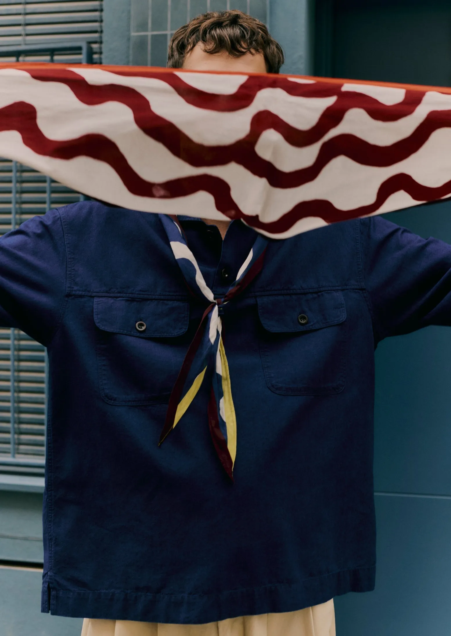 Pullover Workwear Shirt | Indigo sold by TOAST product image thumbnail 3