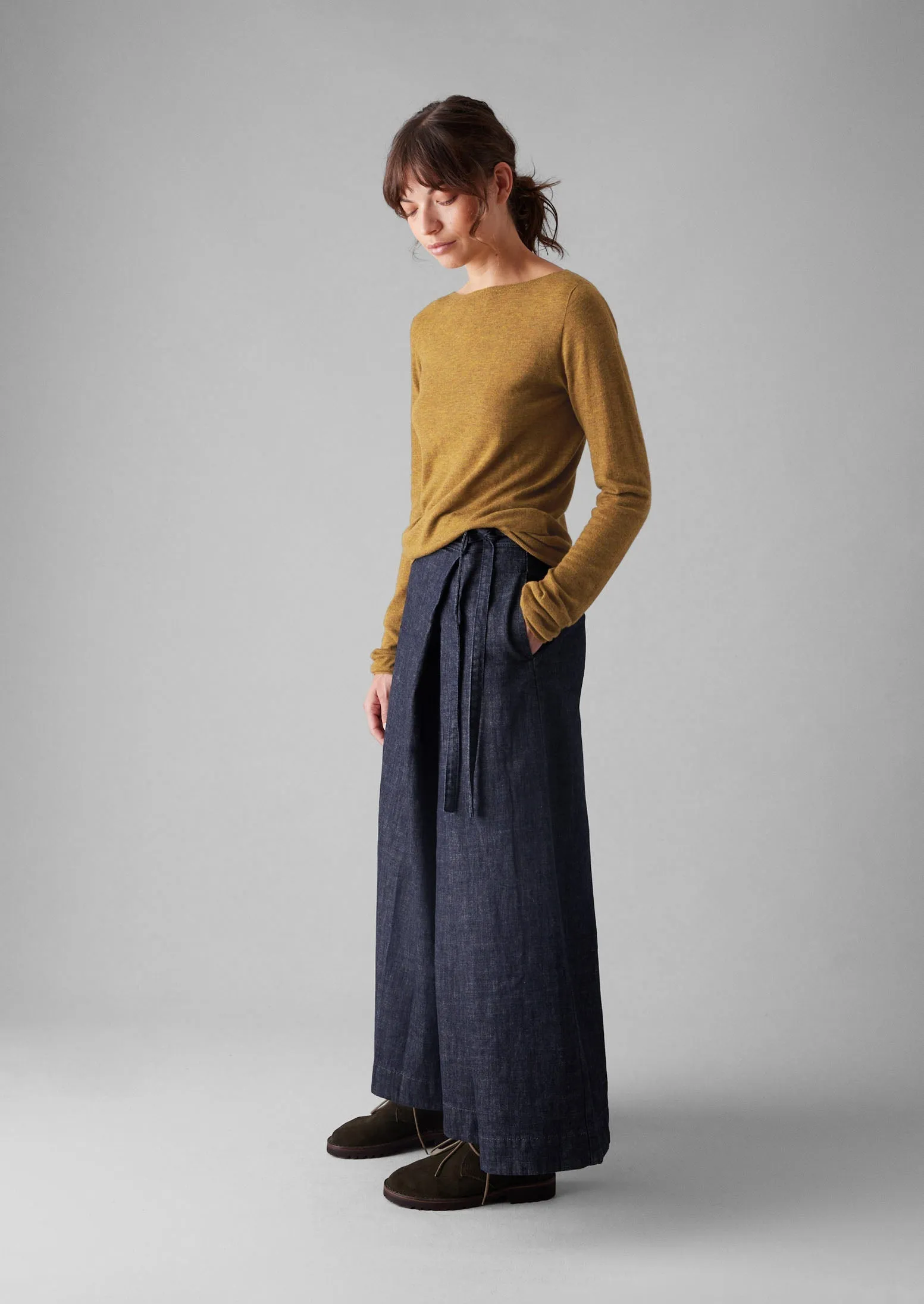 Fine Wool Cashmere Sweater | Tumeric sold by TOAST product image thumbnail 4