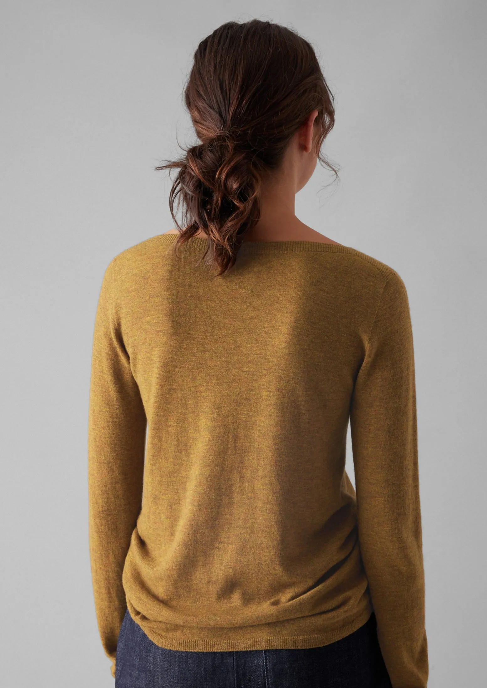 Fine Wool Cashmere Sweater | Tumeric sold by TOAST product image thumbnail 5