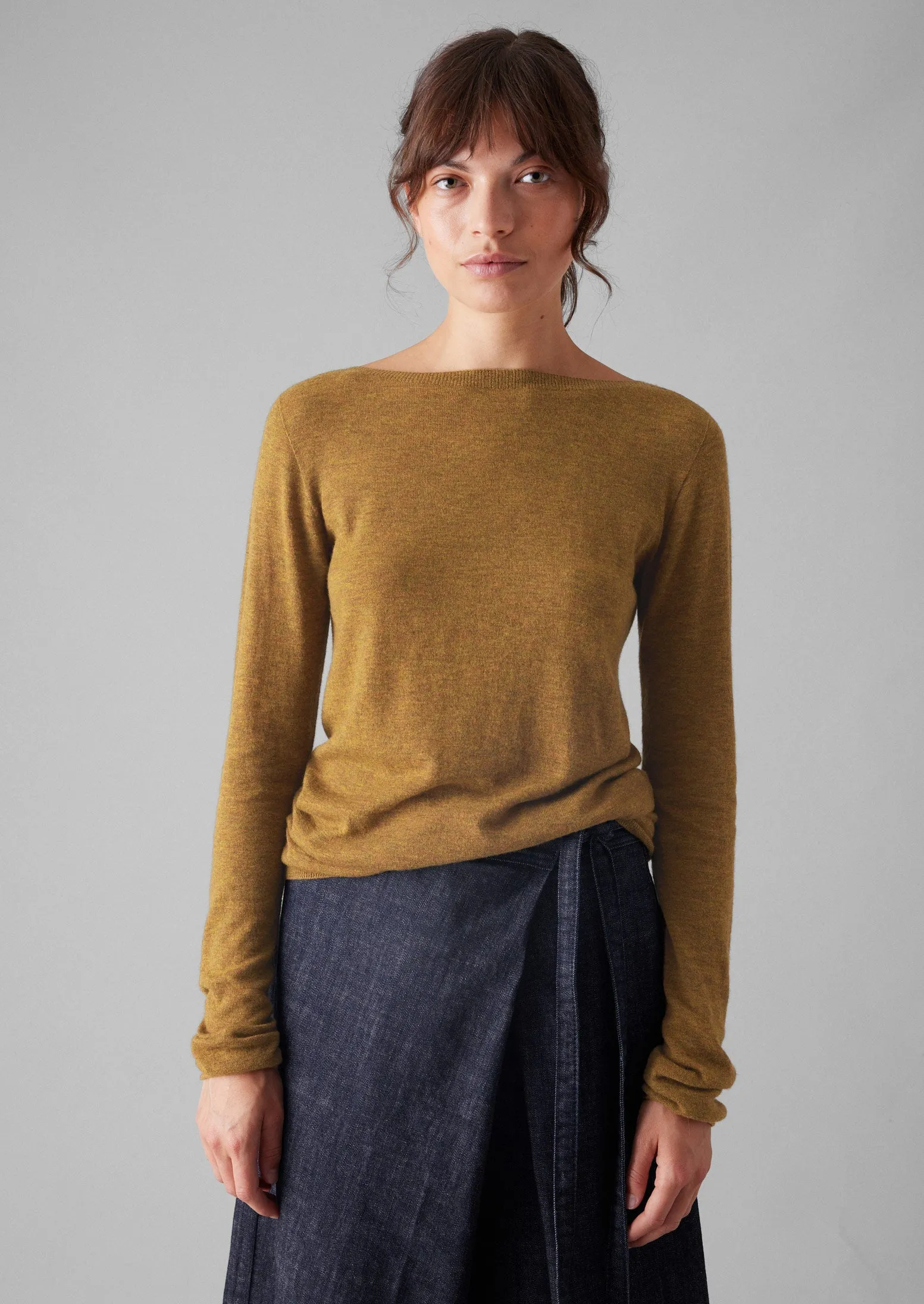 Fine Wool Cashmere Sweater | Tumeric sold by TOAST product image thumbnail 2