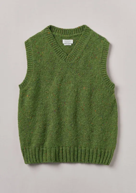 Donegal Wool Knitted Tank | Moss Green sold by TOAST