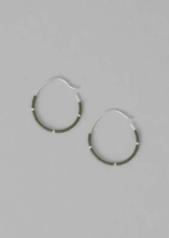 Helena Rohner Miyuki Glass Hoop Earrings | Fern sold by TOAST