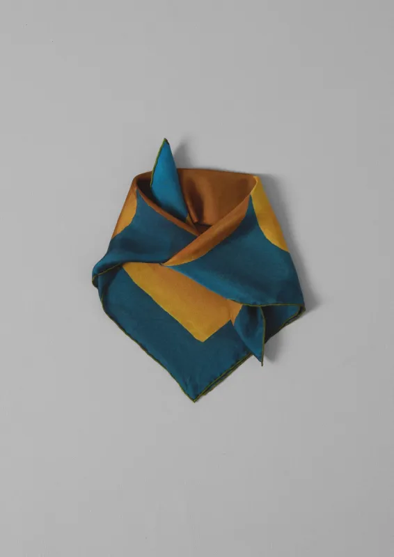 Paper Fold Print Silk Bandana | Golden Yellow/Multi sold by TOAST
