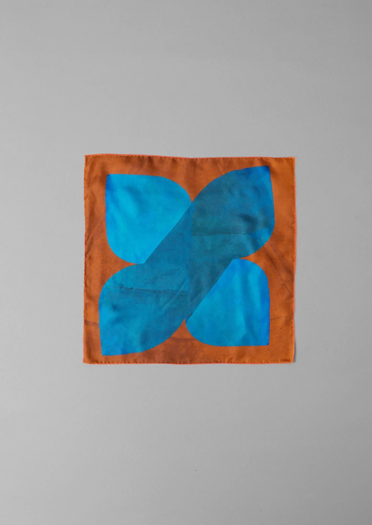 Paper Fold Print Silk Bandana | Copper Blue Multi sold by TOAST product image thumbnail 2