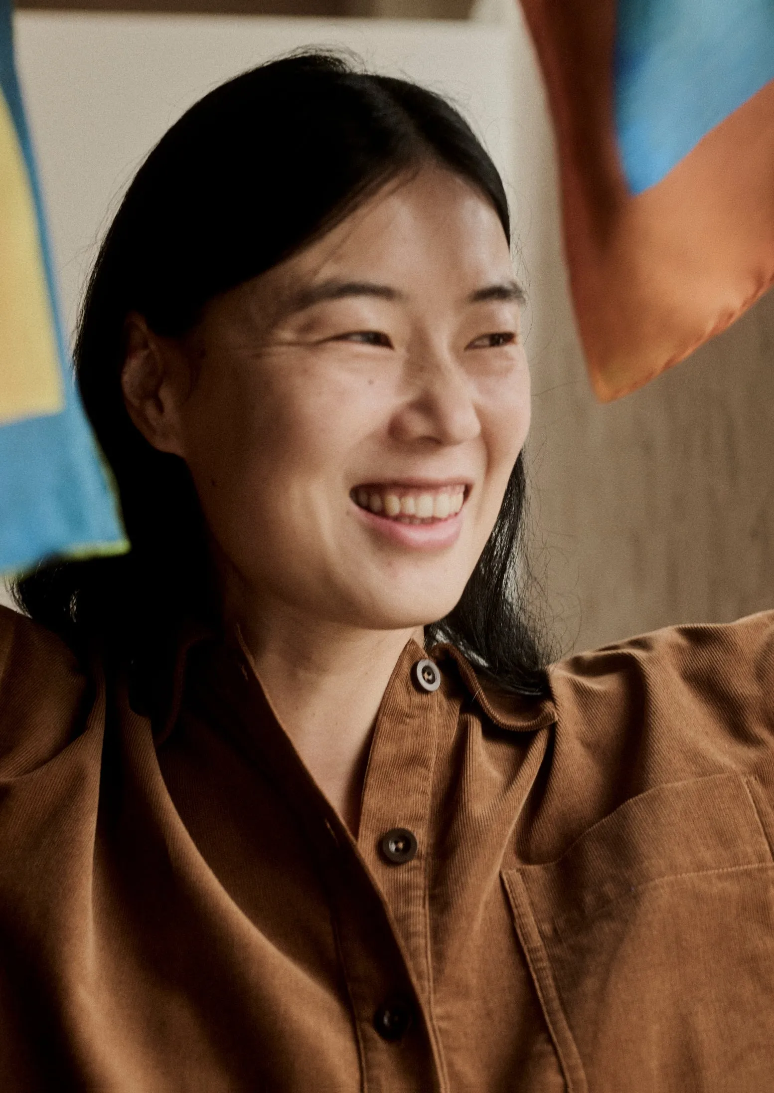 Paper Fold Print Silk Bandana | Copper Blue Multi sold by TOAST product image thumbnail 4