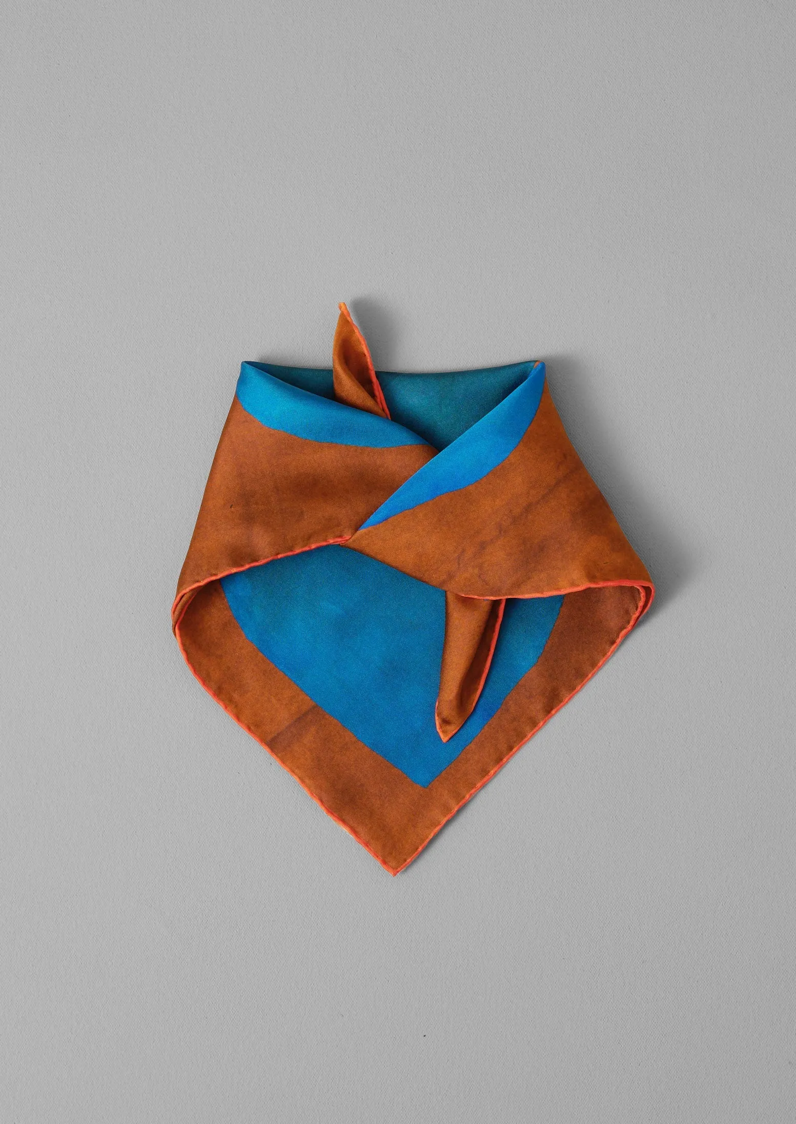 Paper Fold Print Silk Bandana | Copper Blue Multi sold by TOAST