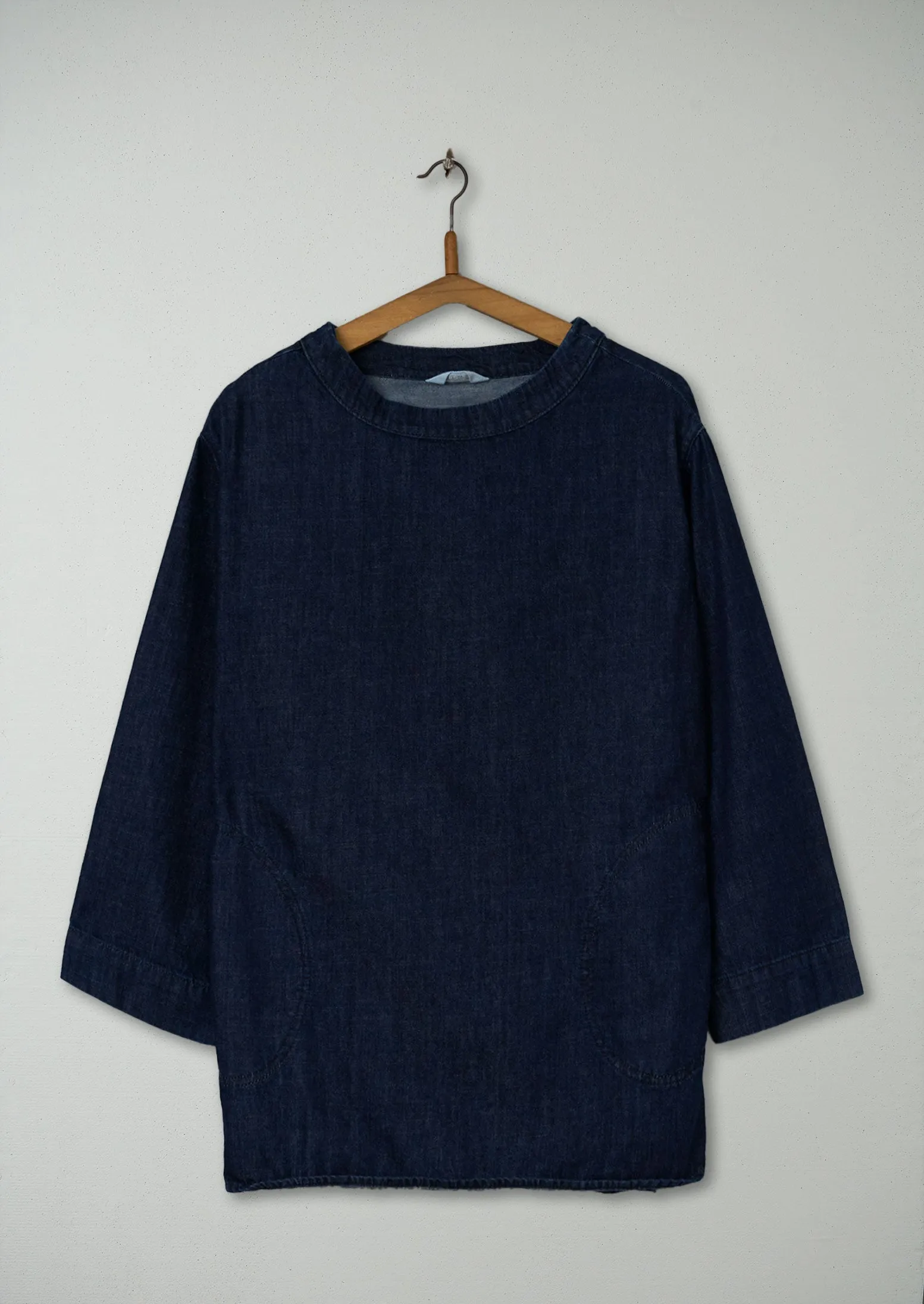 Reworn Denim Smock Size XS (311) | Indigo sold by TOAST