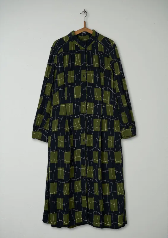 Reworn Check Print Dress Size 18 (611) | Olive sold by TOAST