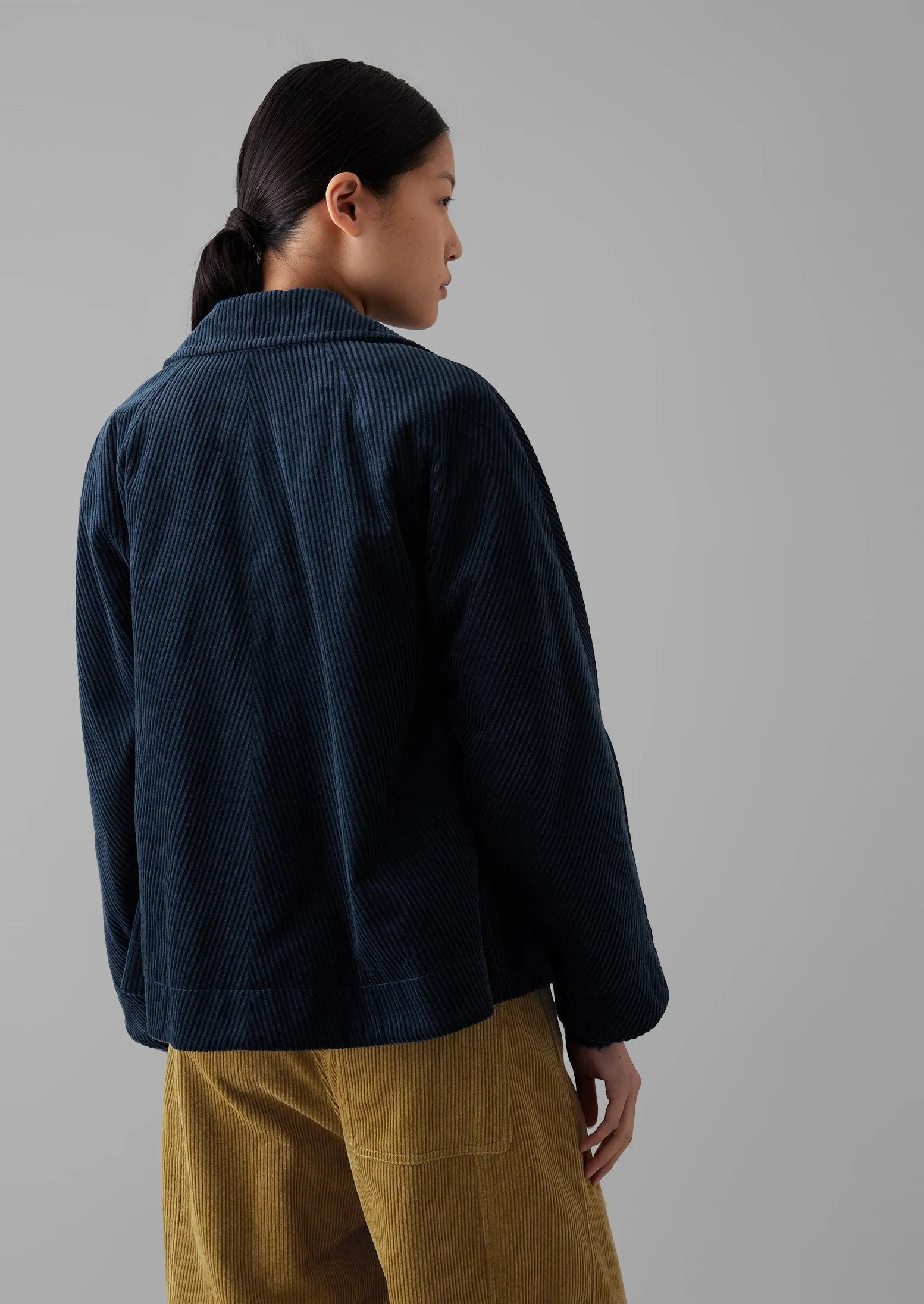 Organic Cord Swingy Jacket | Dusty Navy sold by TOAST product image thumbnail 5