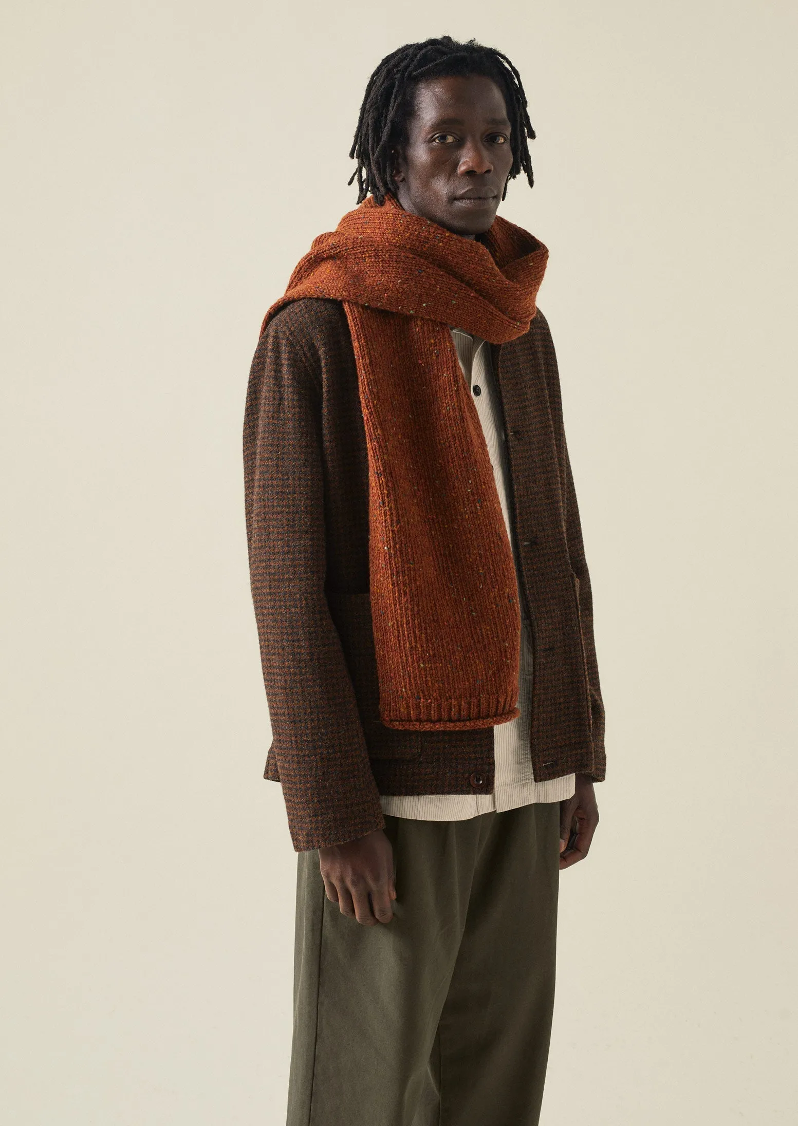 Wide Donegal Wool Scarf | Copper sold by TOAST product image thumbnail 3