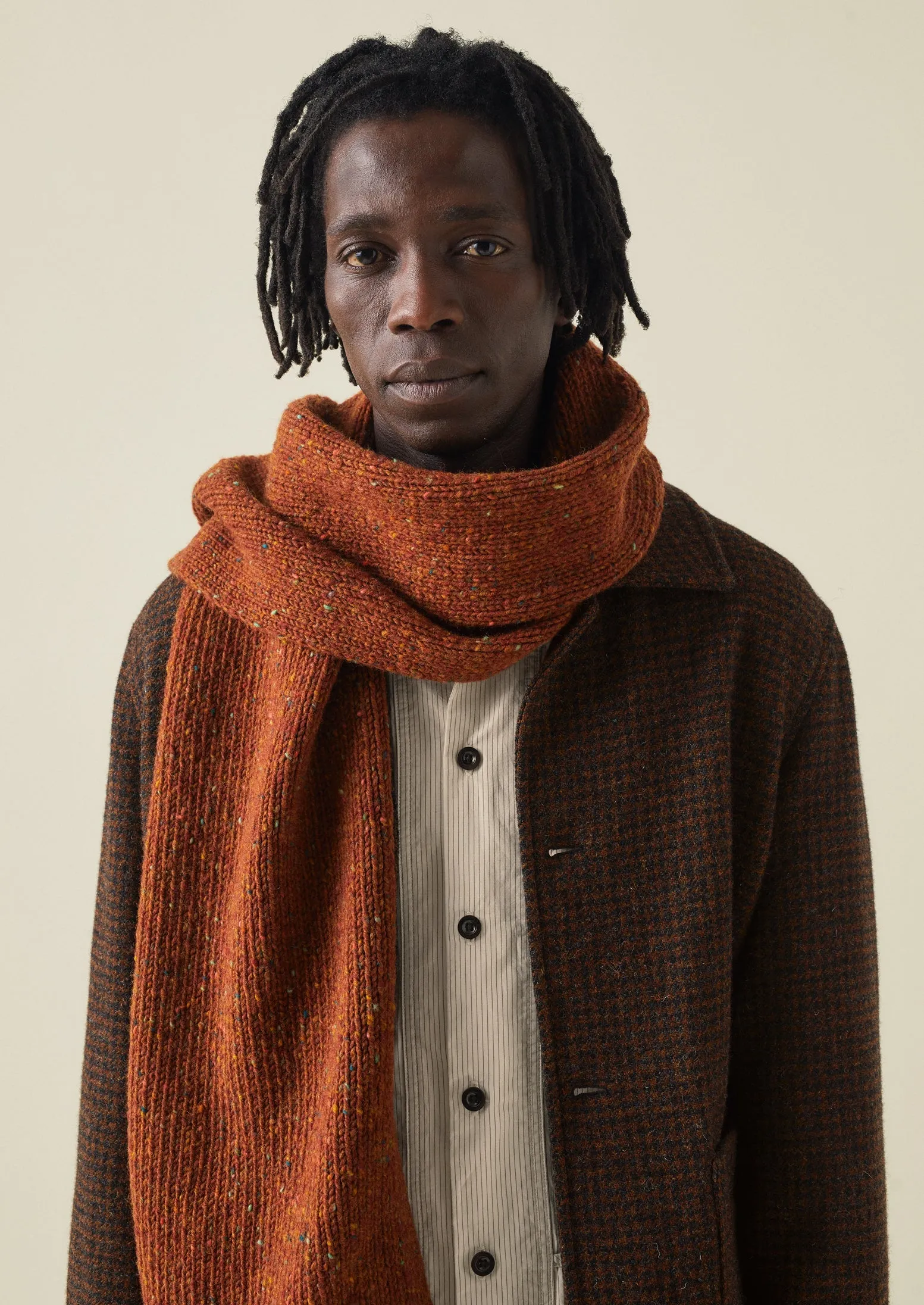 Wide Donegal Wool Scarf | Copper sold by TOAST product image thumbnail 4
