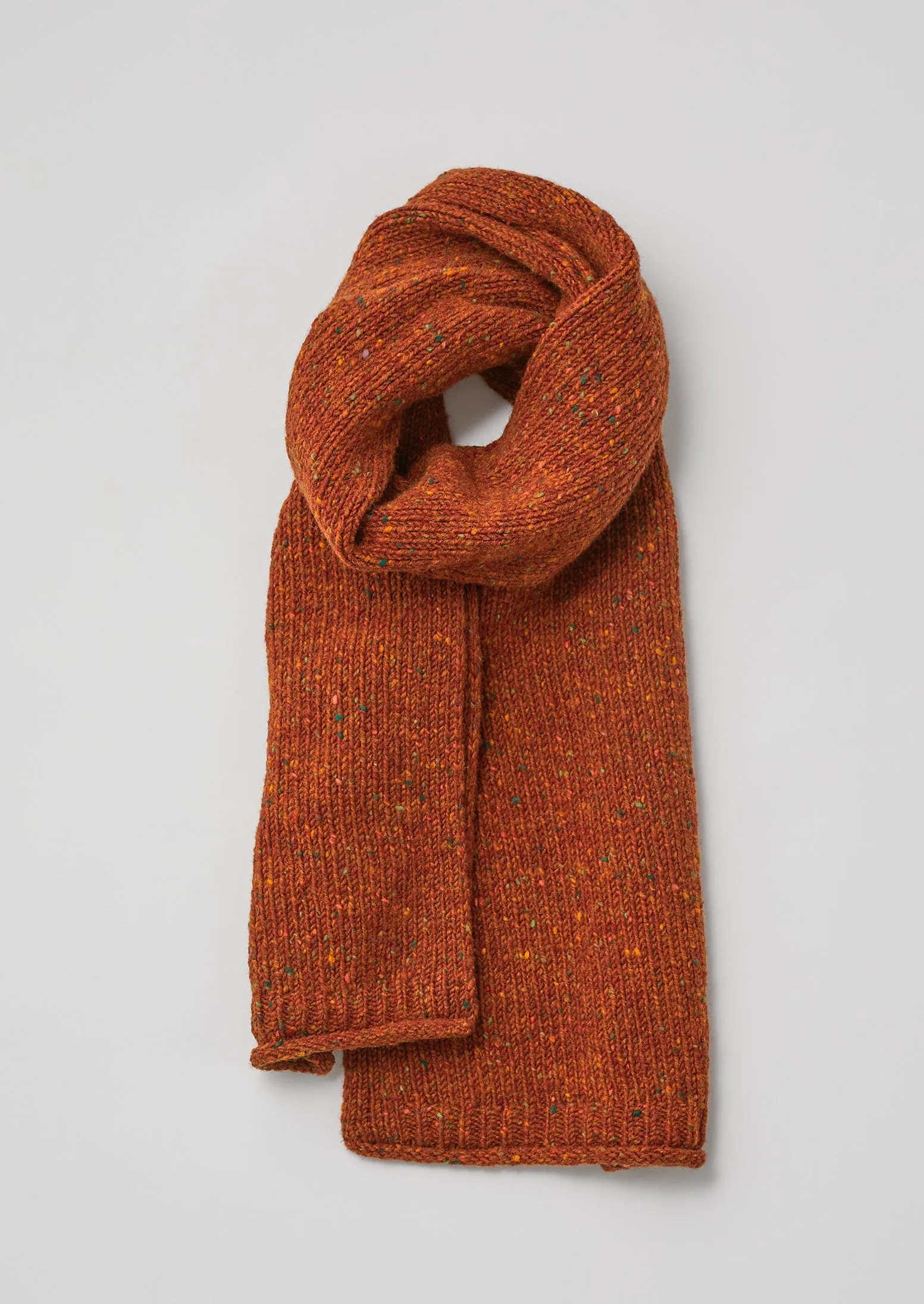 Wide Donegal Wool Scarf | Copper sold by TOAST
