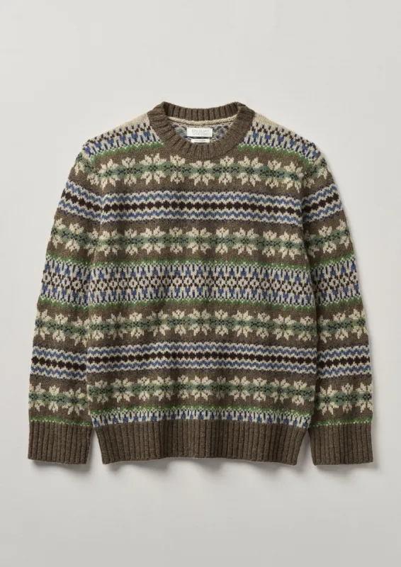 Shetland Wool Fair Isle Sweater | Camel Multi sold by TOAST