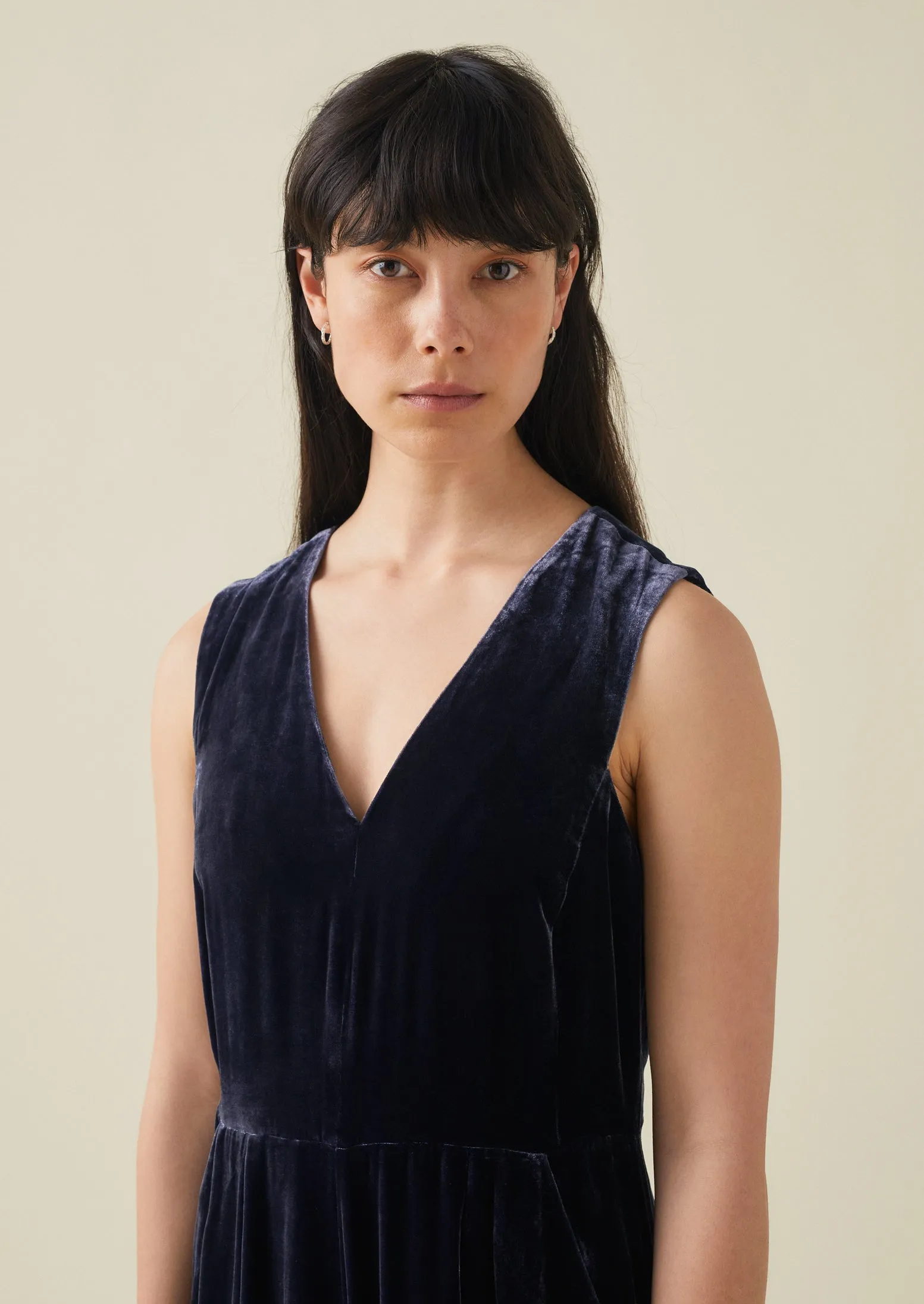 Silk Velvet Wide Leg Jumpsuit | Obsidian sold by TOAST product image thumbnail 5