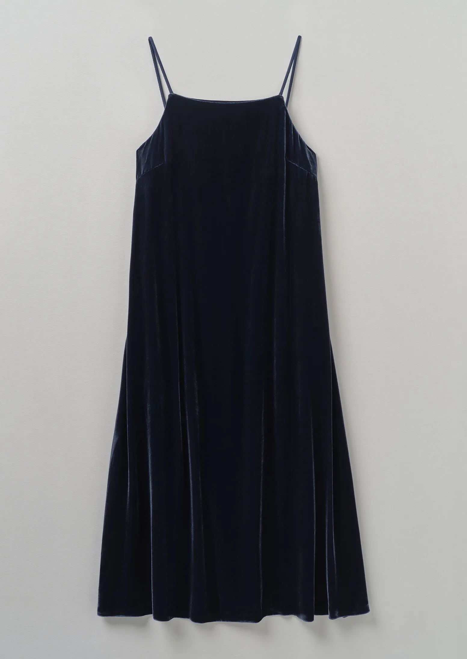 Square Neck Silk Velvet Dress | Obsidian sold by TOAST