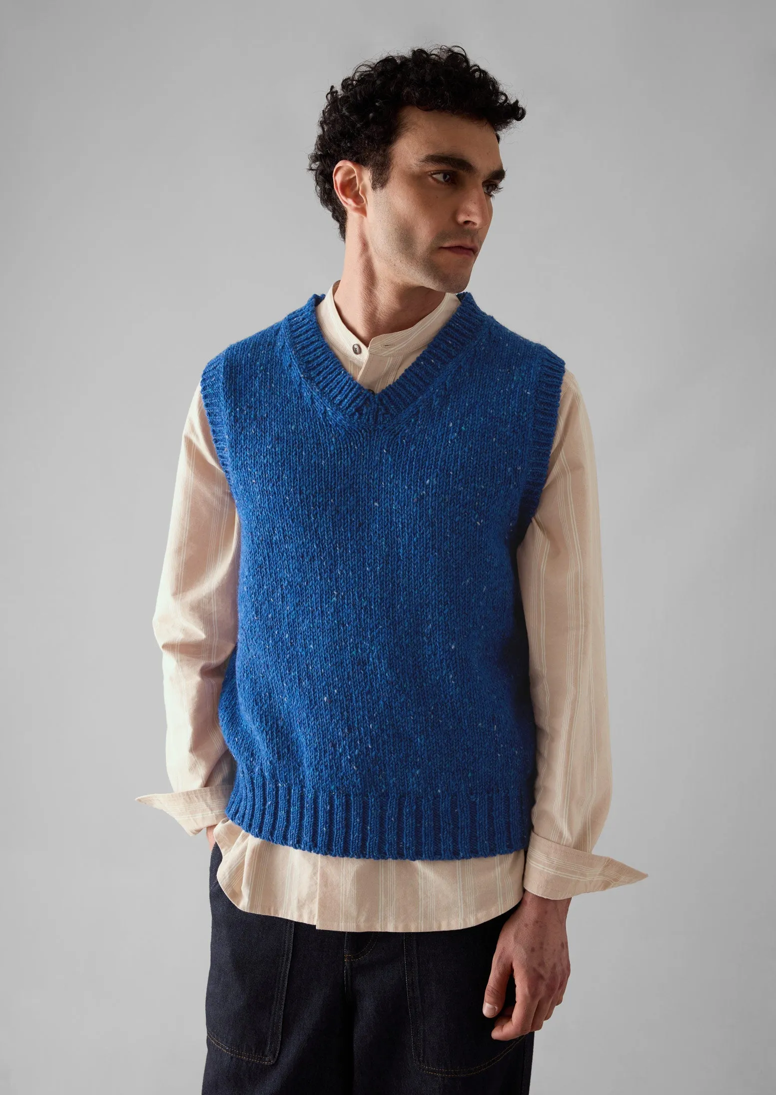 Wool Knitted Tank | Neptune Blue sold by TOAST product image thumbnail 3