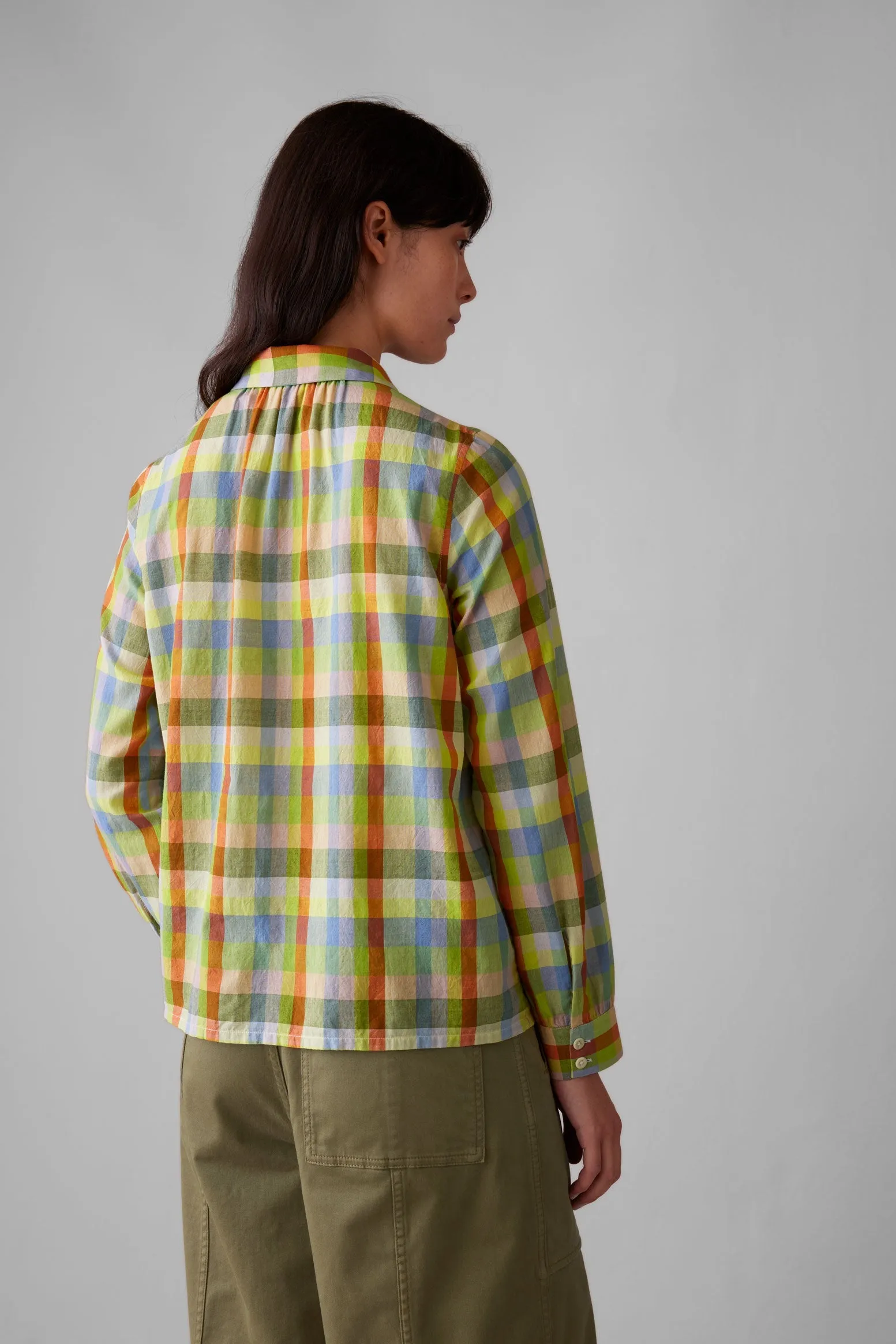 Anja Hand Woven Mulmul Shirt | Cabin Blue sold by TOAST product image thumbnail 4