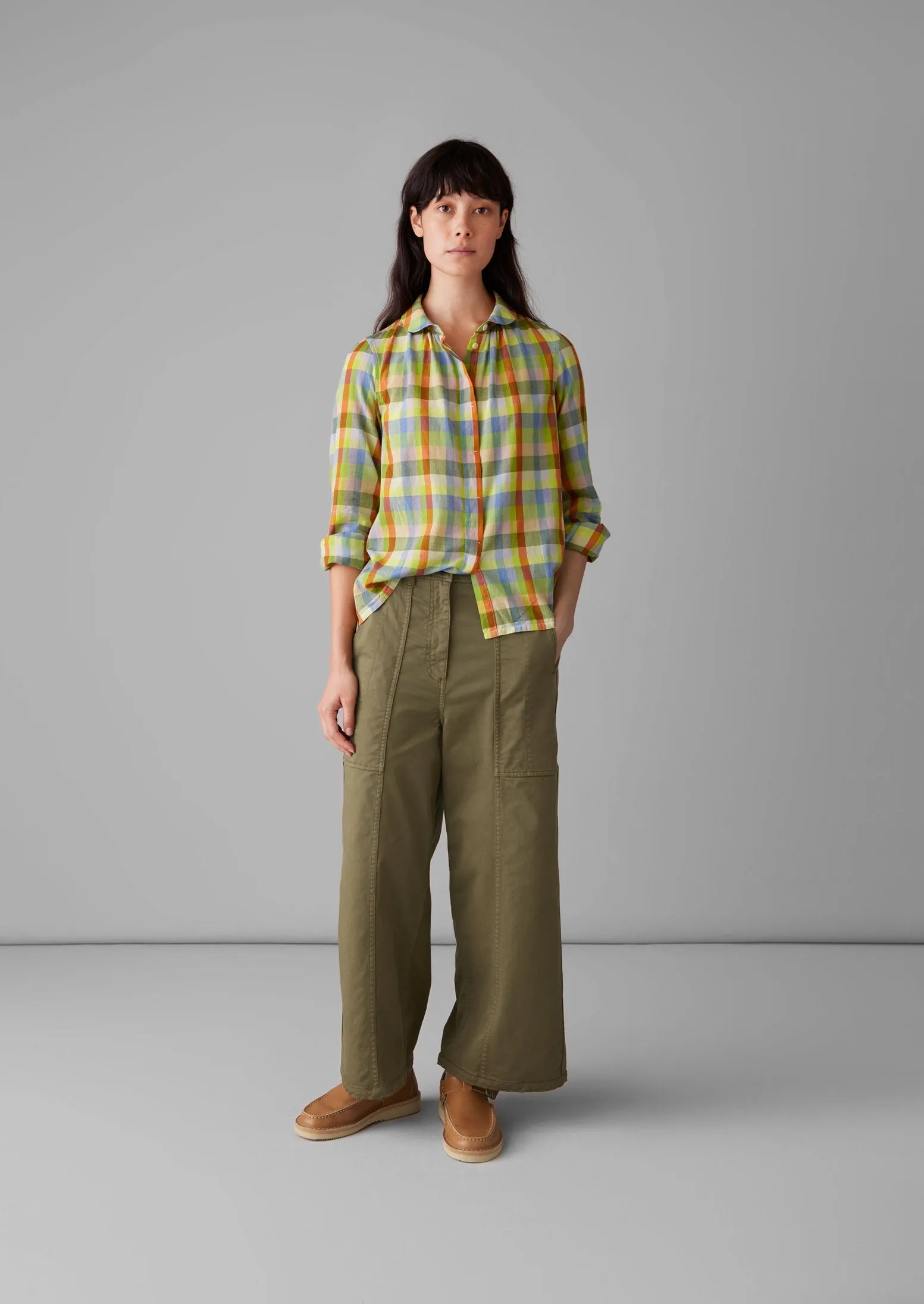 Anja Hand Woven Mulmul Shirt | Cabin Blue sold by TOAST product image thumbnail 2