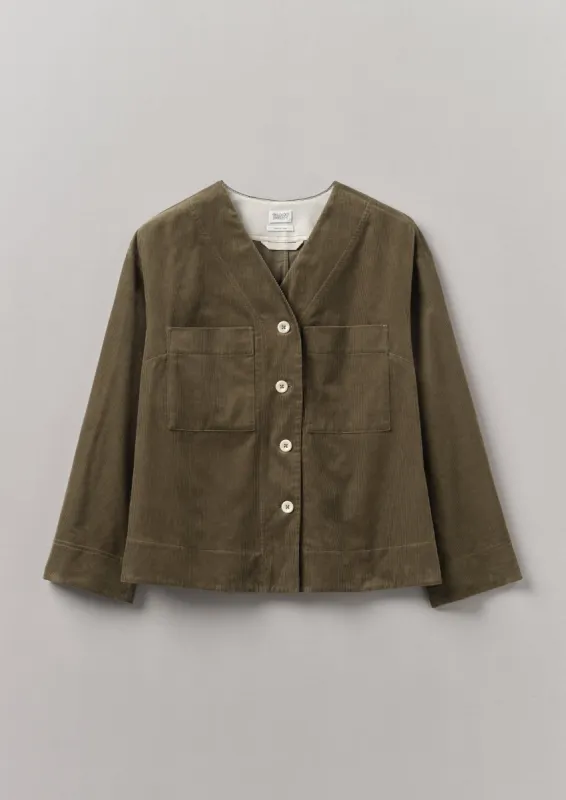 Organic Cord Button Front Shirt | Pear sold by TOAST