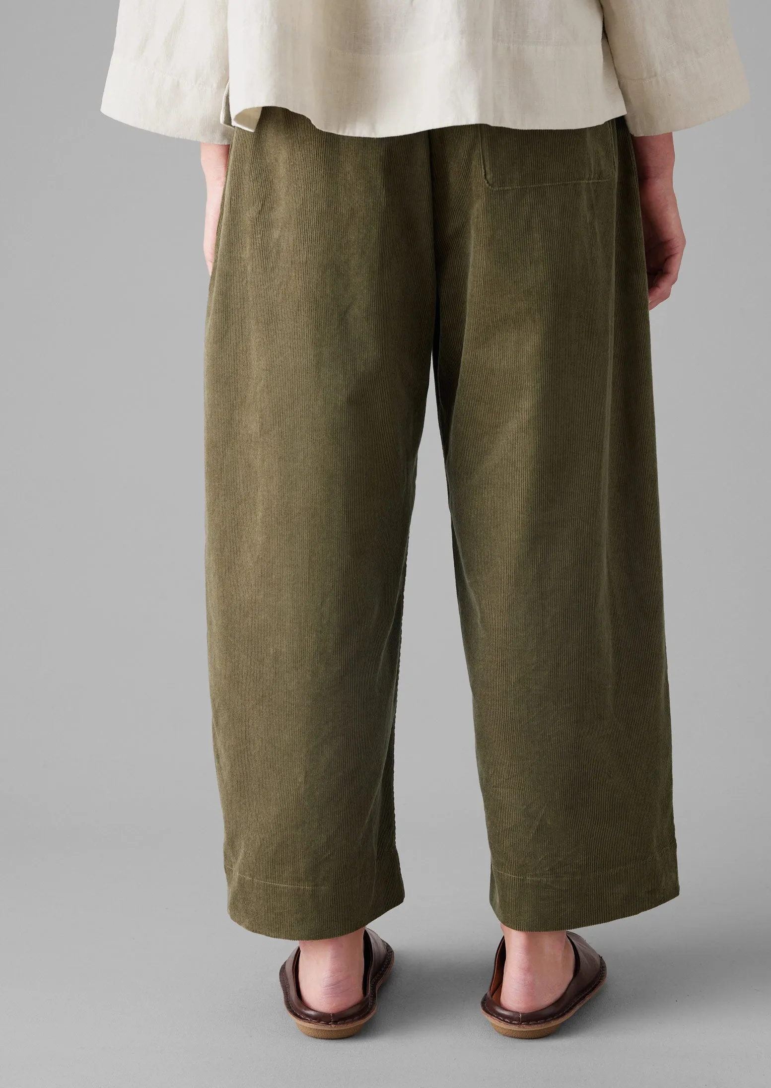 Organic Cord Barrel Leg Trousers | Pear sold by TOAST product image thumbnail 4