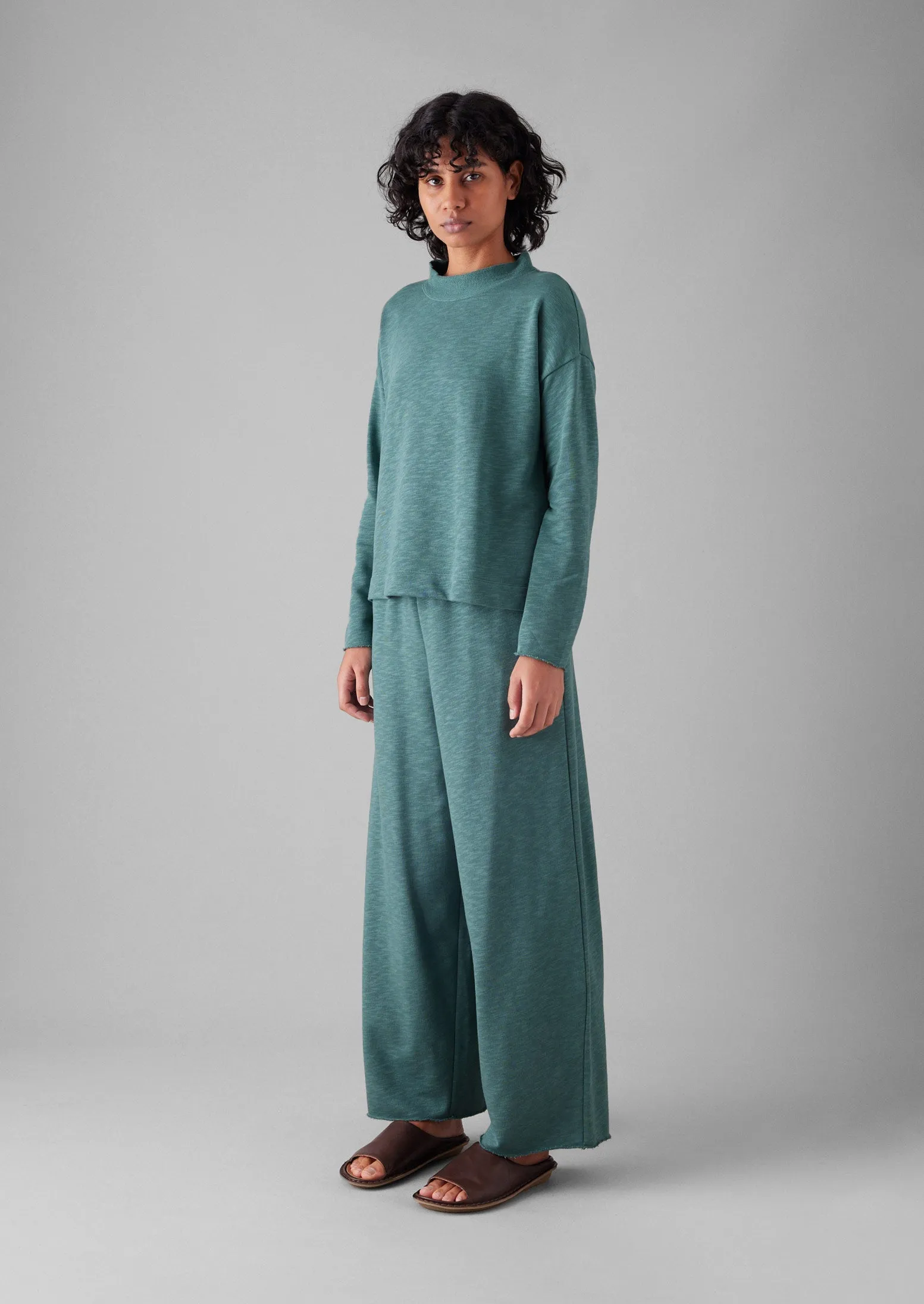Loopback Jersey Easy Sweater | Dusty Jade sold by TOAST product image thumbnail 3
