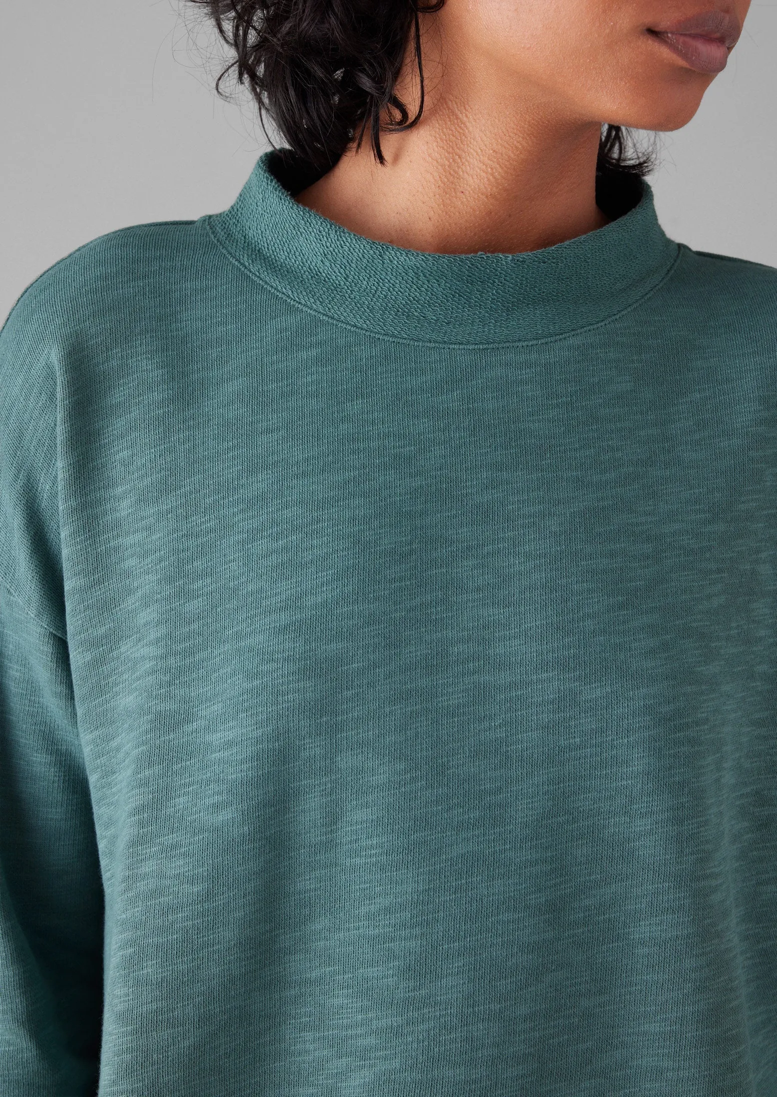 Loopback Jersey Easy Sweater | Dusty Jade sold by TOAST product image thumbnail 2