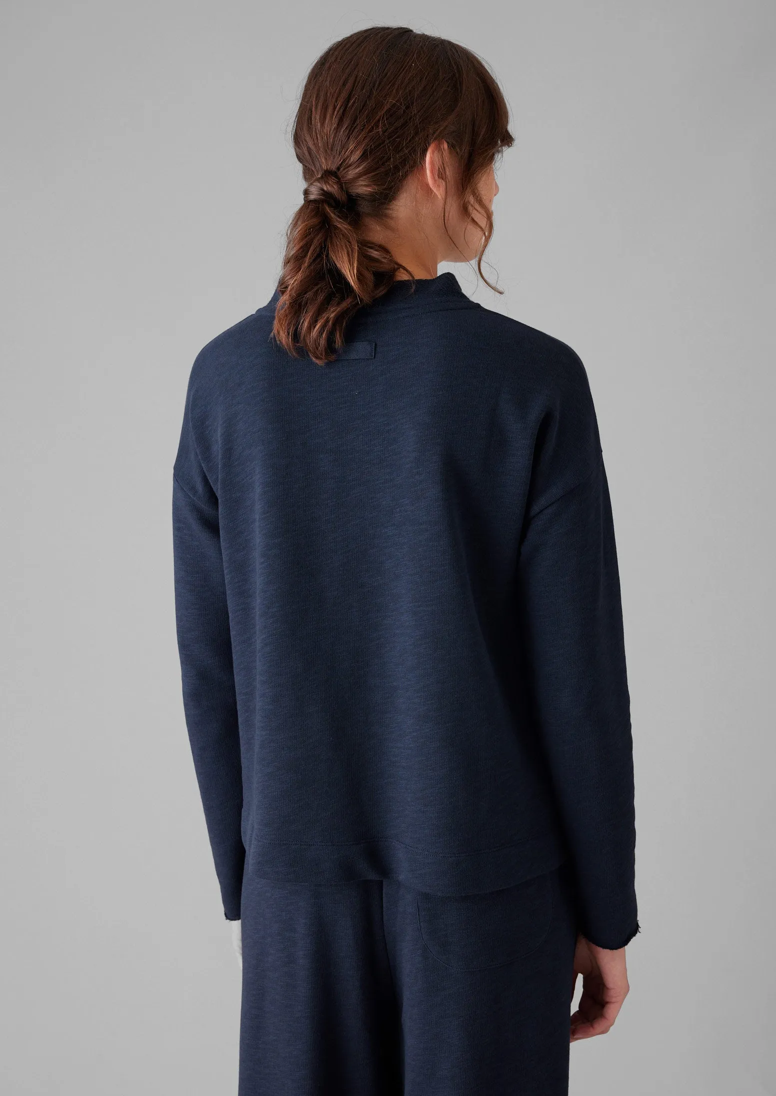 Loopback Jersey Easy Sweater | Midnight sold by TOAST product image thumbnail 4