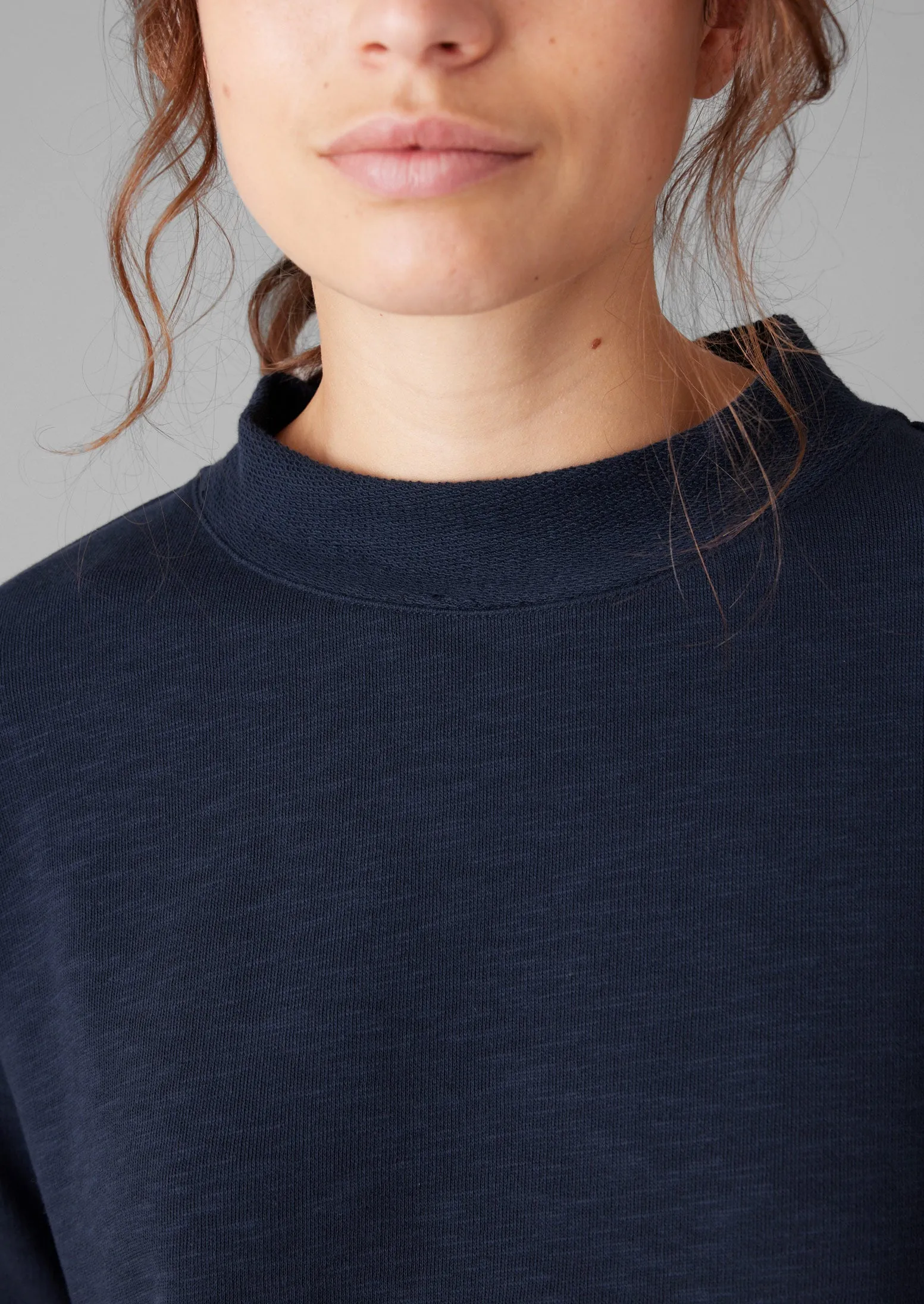 Loopback Jersey Easy Sweater | Midnight sold by TOAST product image thumbnail 3