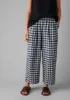 Gingham Linen Patch Pocket Trousers | Denim Blue sold by TOAST
