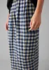Gingham Linen Patch Pocket Trousers | Denim Blue sold by TOAST